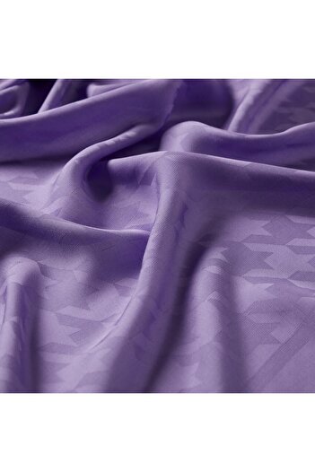ipekevi Four Seasons Houndstooth Monogram Shawl 04390-Purple