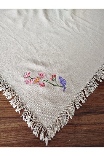 denizli hatırası Buldan Cendere Fabric Authentic Embroidered 105X105 cm Table Cloth