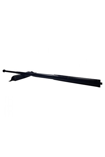 Depox Set of telescopic steel cane, black, 64 cm and gold skull rosette box