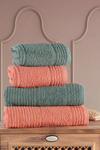 Güvenal Ece 4-Piece Bath Towel Set |   Towel |   Bath Towel I Hammam Set I Dowry Towel