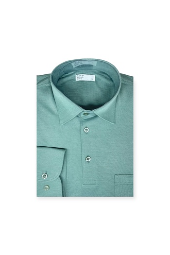 Sadık Collection Shirt Collar Long Sleeve and Buttoned Pocket Combed Cotton Sweater 6063