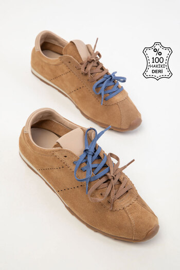 SOHO Mink-Beige Genuine Leather Women's Sneaker 20280