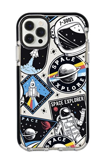mooodcase iPhone 12 Pro Max Space Design Candy Bumper Silicone Phone Case
