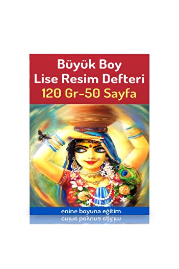 Enine Boyuna Eğitim Large Size High School Painting Book (a3 Painting Book)