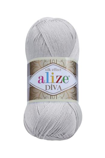 Alize (5 τεμάχια) Diva 168 ανοιχτό γκρι πλεκτά νήματα για γιλέκο μπλούζα τουνίκ νήμα Supla σάλι