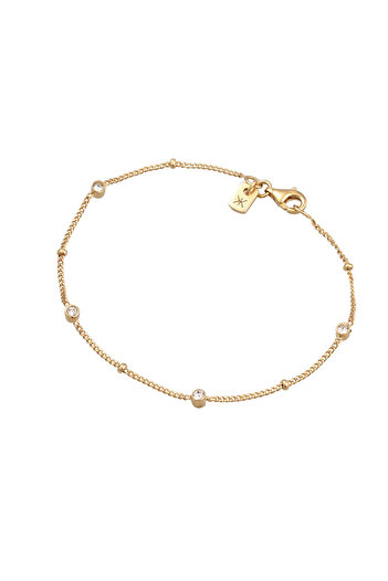 KUZZOI Bracelet Bracelet Men Ball Ballchain Glass Crystals Xirius Cut White 925 Sterling Silver Summer / Be