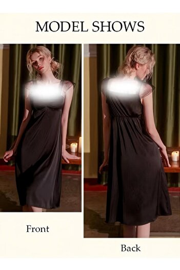 Generic Women's Sleeveless Nightgown Suspender Nightdress With Removable Bra, Soft Silk Suspender Nightdress