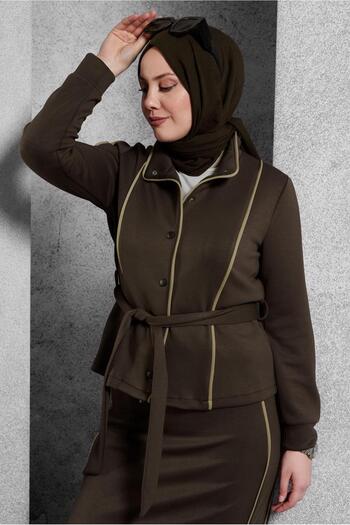 Alvina Belted Skirt Tracksuit Suit 45269