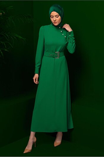 Alvina BELTED BUTTONED DRESS 43382