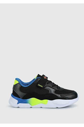 Kiddo Black-White Boy's Sneaker