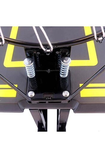 ACTION ONE Action One basketball backboard with shock absorber ring 112x72 cm, black yellow