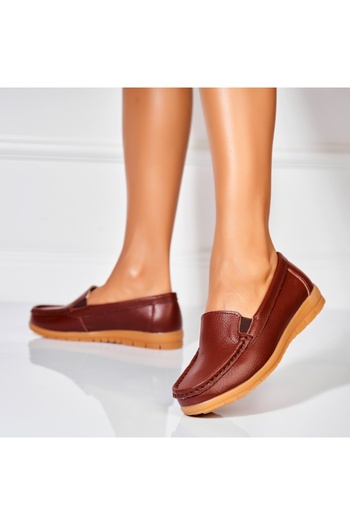 Joana Women's Loafers Natural Leather Brown Gena