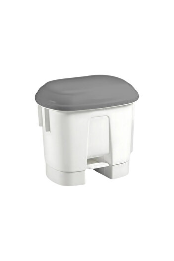 FILMOP Trash can, Sirius, 30 L, 37 x 51 cm, white, with pedal and gray lid, for waste collection