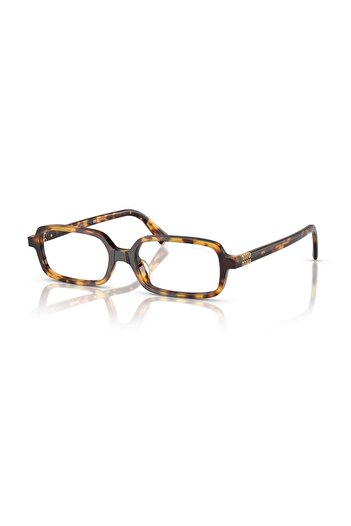 Miu Miu 11Zs 14L08N 51 Women's Rectangular Gray Brown Bone Sunglasses