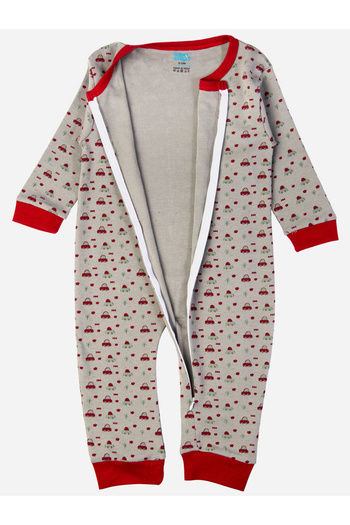 Babies Basic By Styli Printed Cotton Long Sleeves Sleepsuit