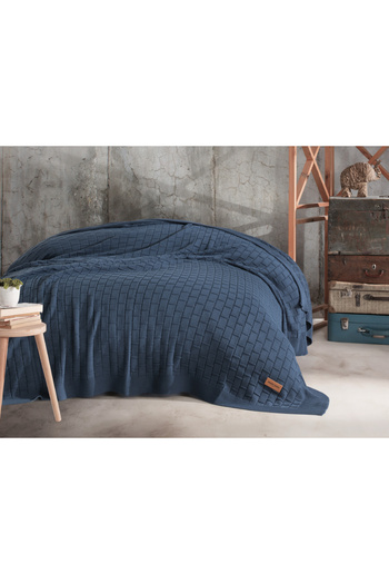 Homelux Patura din tricot Melody 220x240 cm, albastra