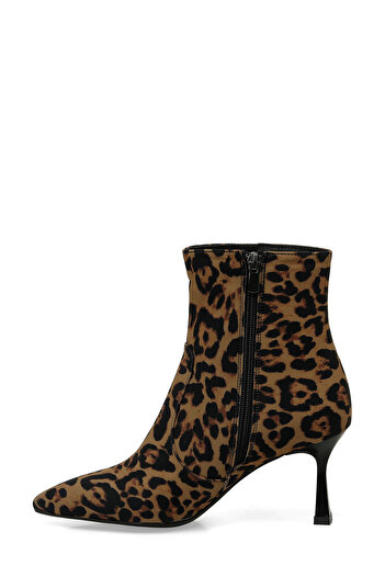 Butigo 24K-526 4PR Leopar Kadın Topuklu Bot