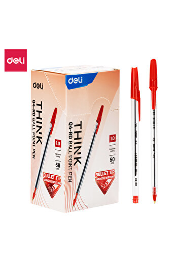 Deli Ball Point Pen RED EQ4-RD
