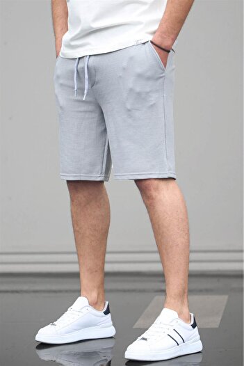 Madmext Dyed Gray Basic Men's Shorts 5438