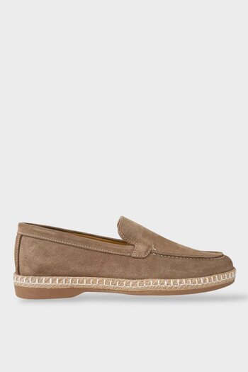 Liger Men's Genuine Suede Leather Espadrille Shoes Beige