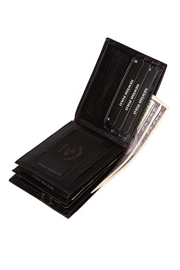 Newish Polo Men's Black Genuine Leather Wallet and Card Holder