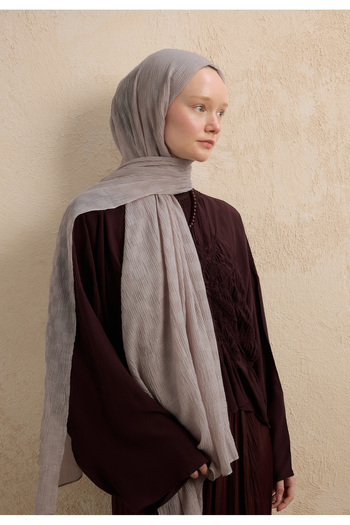 Fresh Modal Check Shawl Silver