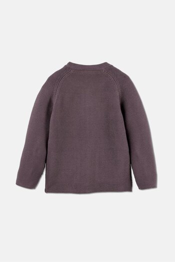 Tchibo Toddlers Girl Crew Neck Textured Cardigan, Purple