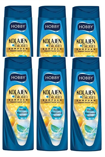 Hobby Shampoo Collagen Menthol Dandruff Hair 480 ml X 6 Pieces