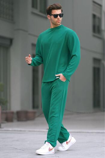 Madmext Σετ ανδρικών φόρμας Green Basic Regular Fit 5927
