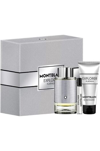 Montblanc Mont Blanc Explorer Platinum For Men Set Edp 100Ml + Edp 7.5Ml + All-Over Shower Gel 100Ml (New Pack