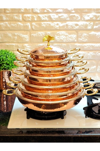 modabakir Set of 7 Copper Pots and Pans