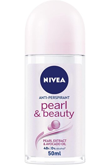 NIVEA Antiperspirant Roll-on for Women, Pearl & Beauty Extracts, 50ml