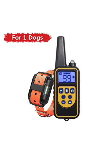 Choice EU Plug For 1 dog Orange Electric Dog Training Collar Dog Anti Bark Waterproof Rechargeable Pet Remo