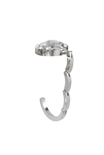 Choice WHITE Round shape Portable Desk Hanger for Hanging Purse Bag Hook Holder Table Hook Crystal Alloy Fo