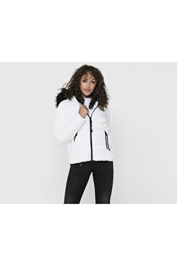 ONLY Onlmonica Γυναικείο Παλτό Puffer - Casual White 15205638