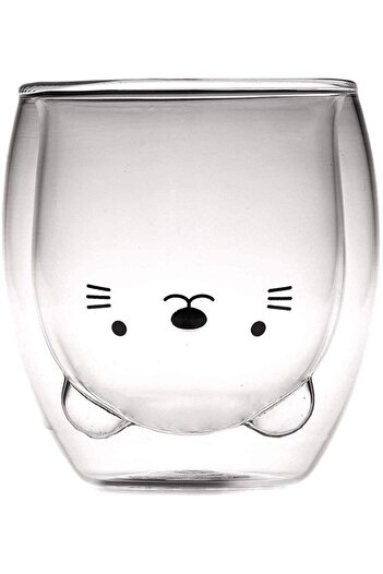 Generic XiuWoo Double Wall Glass Cup multicolour 250mm