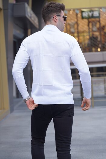 Madmext Ecru Turtleneck Knitwear Sweater 5784