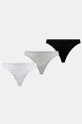 Guess 3 PACK BASIC THONG Lenjerie de corp pentru femei gri O5RG13K6YW1-FJ7L