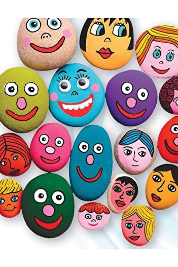 AKILLICA 10 Pieces of Stone Painting and Coloring Stones