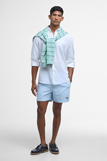 Barbour Staple Logo 5" Deniz Şortu BU61 Ocean Sky