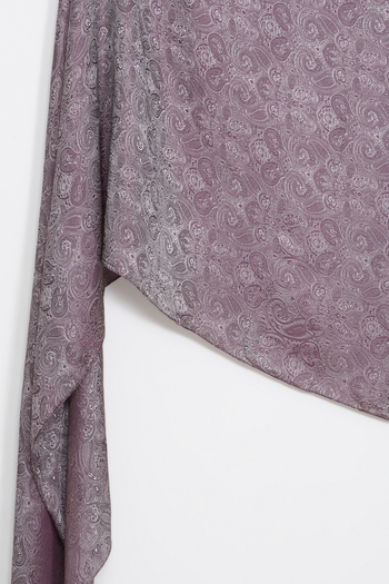 Mooncorn Moren Pattern Shine Line Shawl Purple-Grey