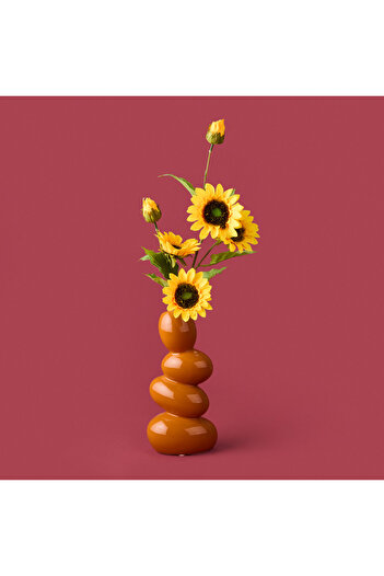 Evidea Deco Earthy Hues Vase - Orange - 24 cm