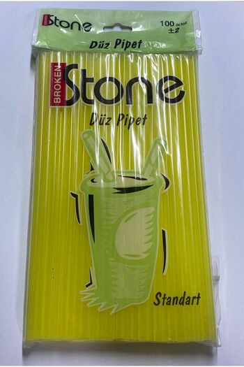 Broken Stone Straws Colored Straight 100's