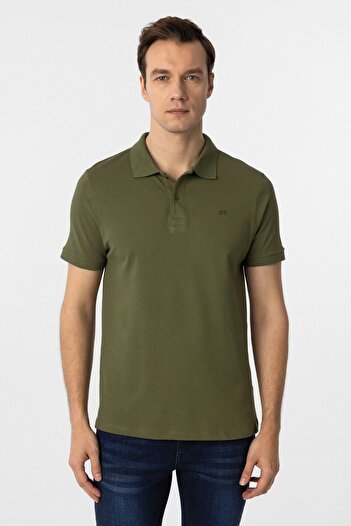SÜVARİ Μπλουζάκι Polo Collar από βαμβακερό ύφασμα Cavalry Slim Fit
