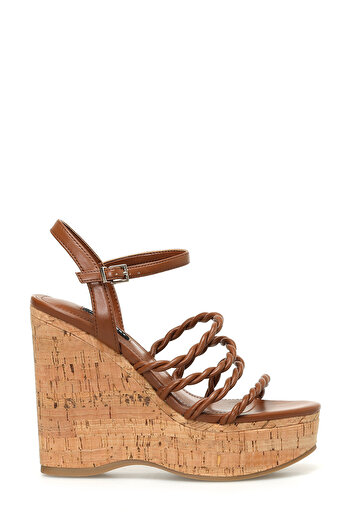 Nine West RENEST3 3FX - Brown Women's Wedge Heel Sandals