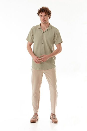 Fulla Moda Basic Crepe Fabric Buttoned Shirt