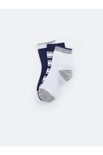 Aziz Bebe Boy's Seamless 3-Piece Socks 3 Years - 6 Years