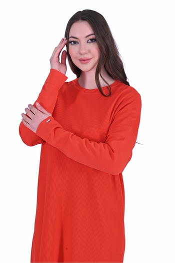Invee Invee 7014 Orange Knitwear Tunic