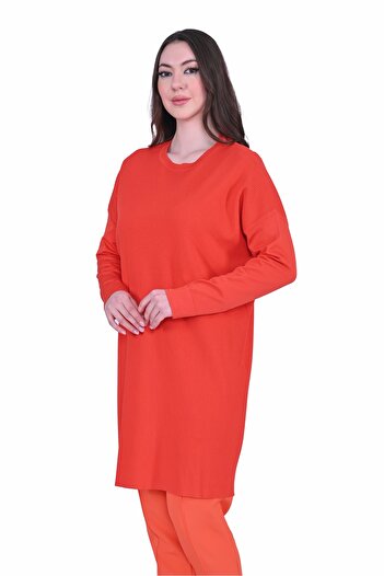 Invee Invee 7014 Orange Knitwear Tunic
