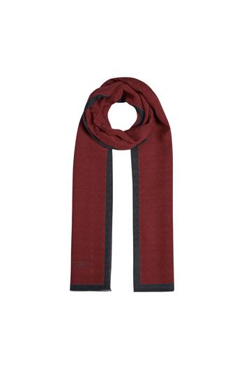 ipekevi İpekevi Four Seasons Monogram Pattern Shawl 04356-Ottoman Red